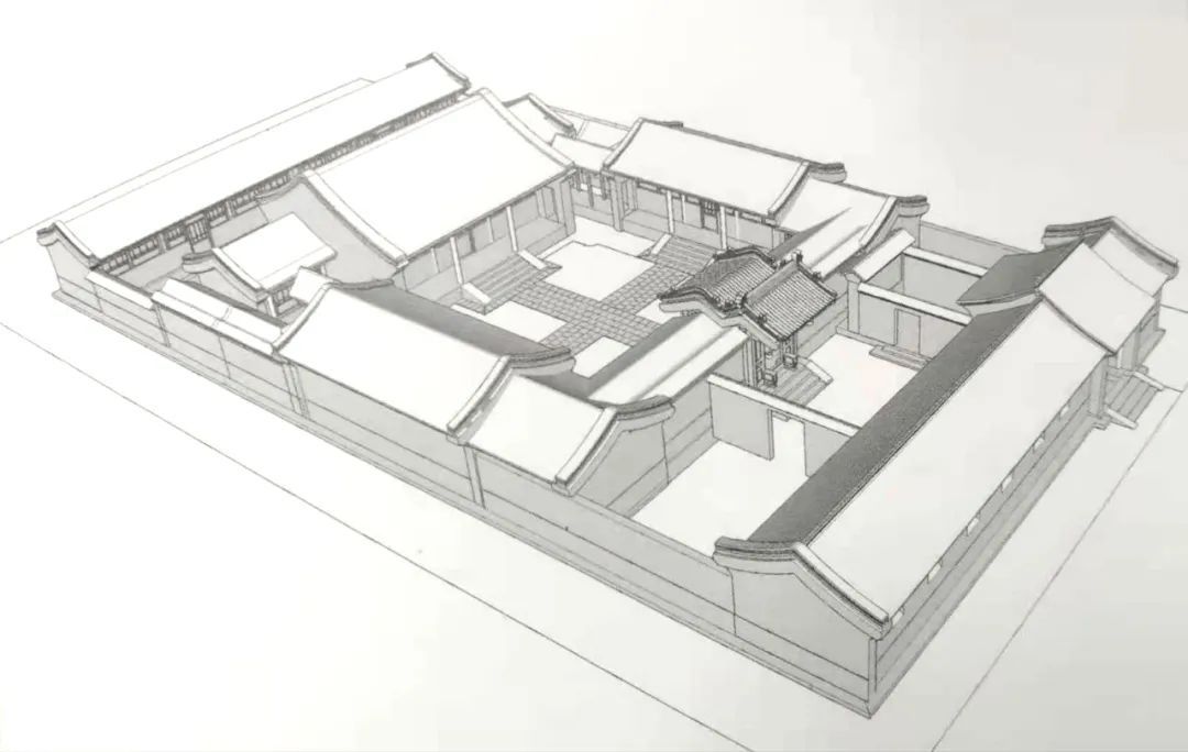 中规中矩的中国范北京四合院的典型布局