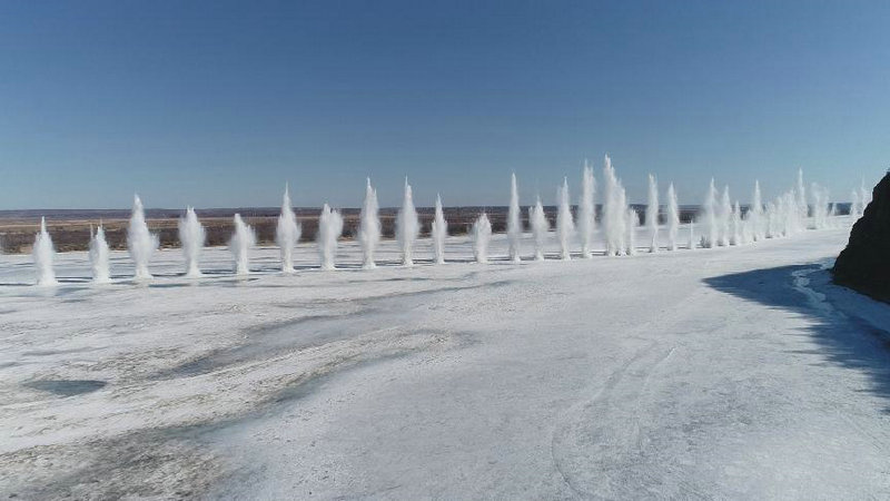 黑龙江干流黑石砬子段实施防凌汛爆破