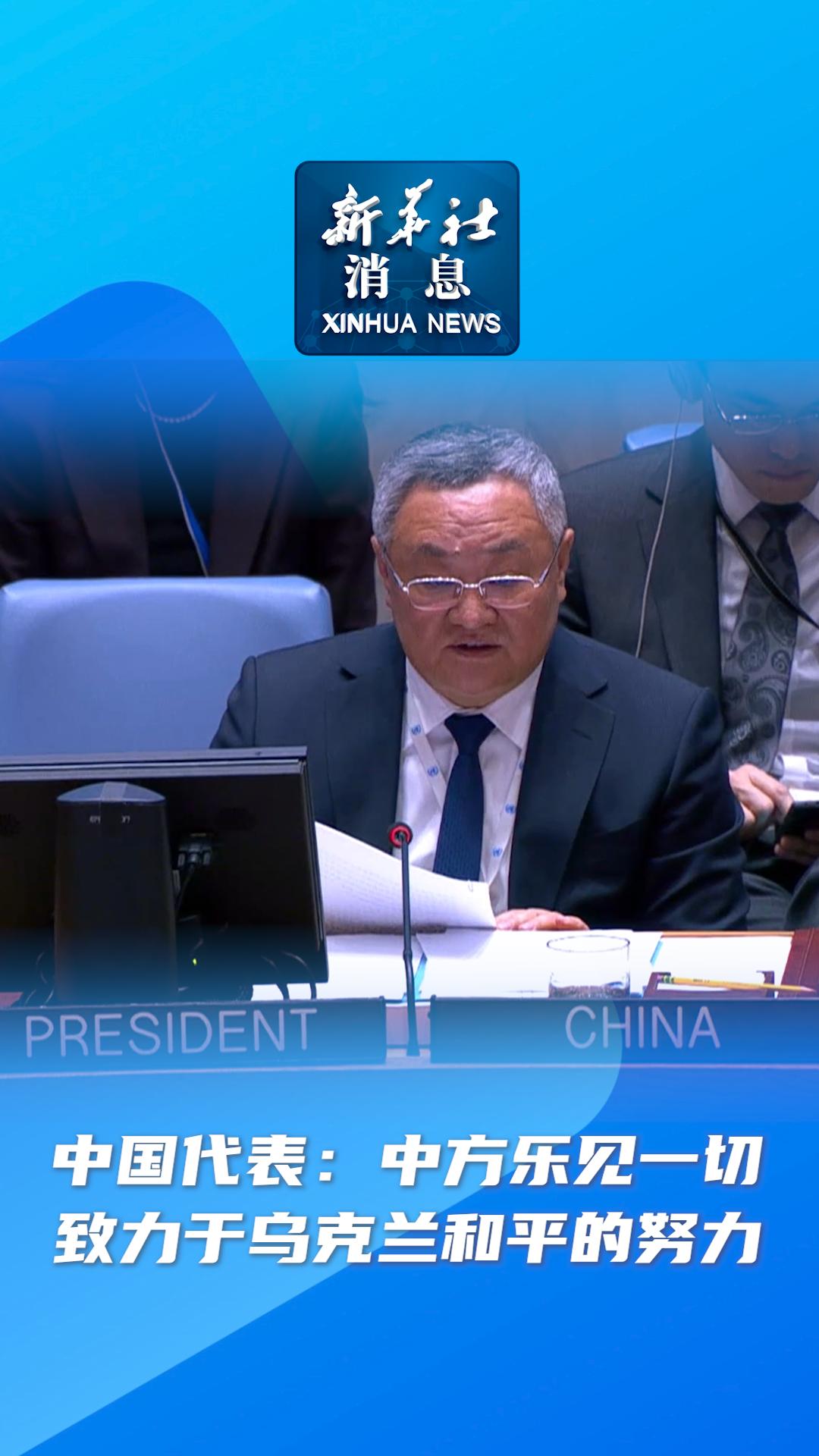 新华社消息｜中国代表：中方乐见一切致力于乌克兰和平的努力 - 新华网客户端