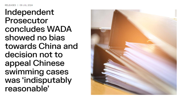 Impartial Prosecutor Report Deems WADA’s Remedy of Chinese language Swimmers ‘Neutral’: IOC Expresses Assist