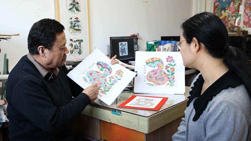 文化中国行|画蛇添福!看武强年画里妙趣横生的生肖蛇 - 新华网客户端