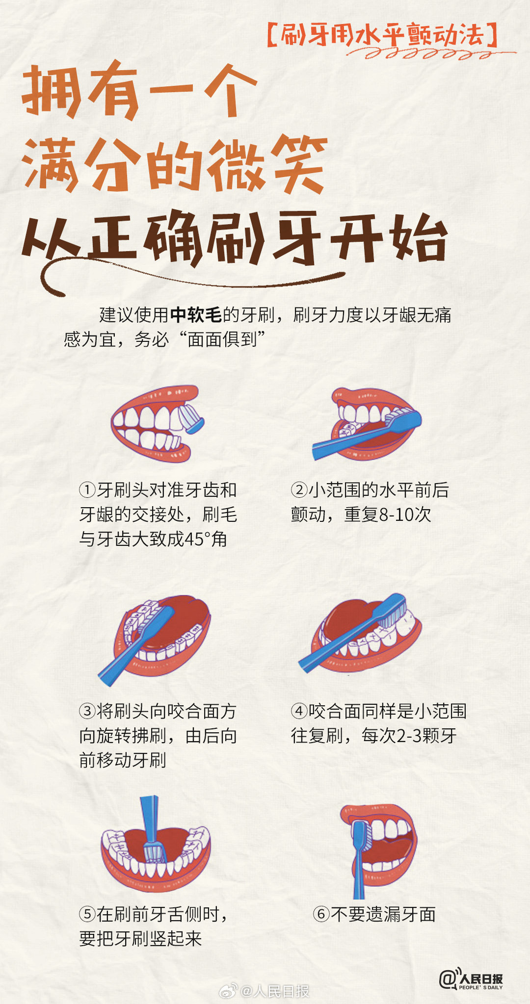 第36个全国爱牙日,健康小贴士:别再拉锯式刷牙了 - 新华网客户端