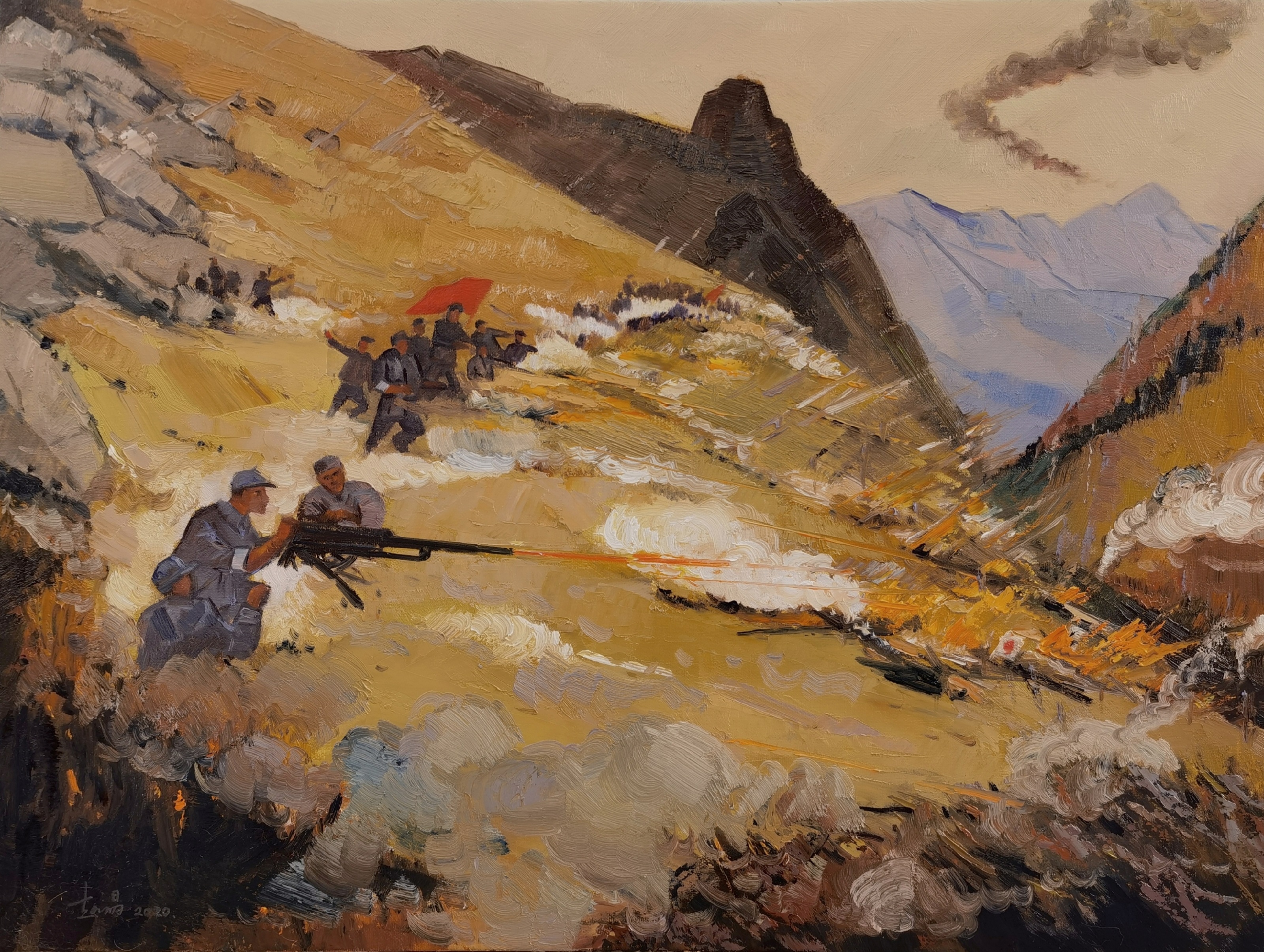 抗日战争油画作品欣赏图片